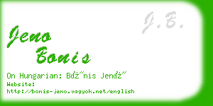 jeno bonis business card